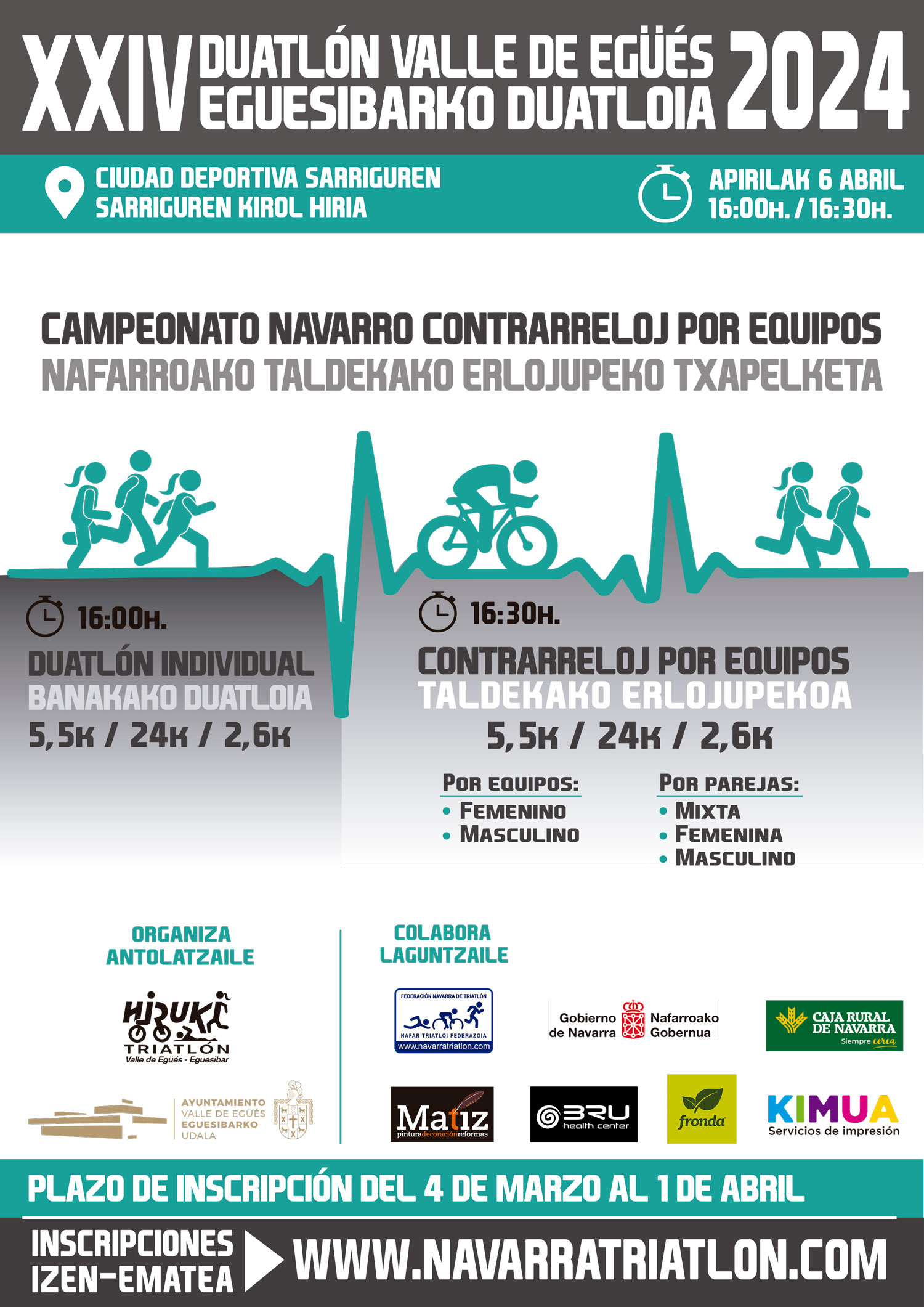 Documentaci&oacute;n Duatl&oacute;n Valle de Eg&uuml;&eacute;s (horarios salidas)